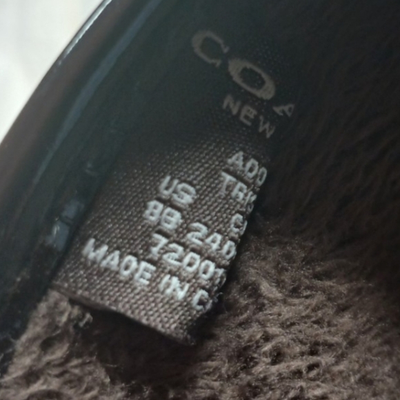 Coach Tristee Signature Tall Rain Boots Lace Back Brown Black Women's Size 8B - Picture 7 of 12